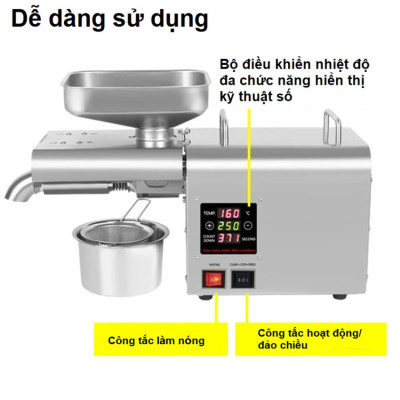 Máy ép dầu ăn thực vật nóng và lạnh dùng cho thương hiệu Anh Quốc Aosida K28S cao cấp - Hàng Nhập Khẩu