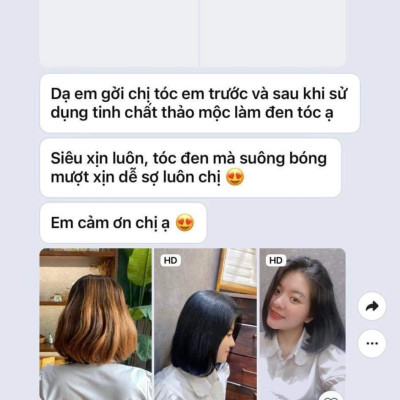 Tinh chất thảo mộc làm đen tóc MẸ KEN 200ml - thuốc nhuộm đen tóc