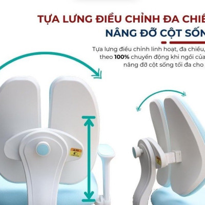 Ghế học sinh chống gù đa năng Juno sofa nâng hạ chiều cao tay gạt CT G104 có khóa bánh trọng lực, xoay 360 độ