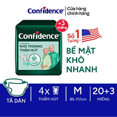 Tã dán người lớn CONFIDENCE CLASSIC DAY size M/L gói 15 miếng
