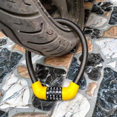 Khóa dây 5 số chống trộm xe đạp, máy, khóa cổng, cửa kính cực chắc chắn loại to