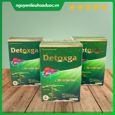 Thực phẩm bảo vệ sức khỏe Detoxga - bổ gan, giải độc gan, tăng cường chức năng gan, hạ men gan (hộp 60v)