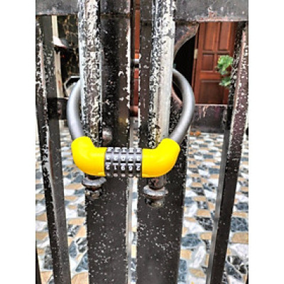 Khóa dây 5 số chống trộm xe đạp, máy, khóa cổng, cửa kính cực chắc chắn loại to