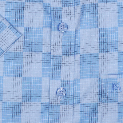 Áo sơ mi nam tay ngắn form suông vạt ngang Khatoco A1MN468T2-CNCR176-2411-N