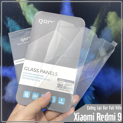 Bộ 2 miếng kính cường lực Gor cho Xiaomi Redmi 9 Full Box - Hàng Nhập Khẩu
