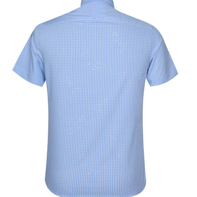 Áo sơ mi nam KHATOCO ngắn tay caro A1MN498S1-CNCR562-2607-N