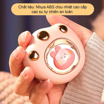 Máy Sưởi Ấm Tay Mini Hình Bàn Chân Mèo – Đồ Dùng Mùa Đông Sạc USB - HÀNG CHÍNH HÃNG MINIIN
