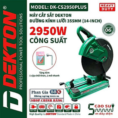 Máy Cắt Sắt 355MM- Dekton- DK-2950PLUS 2950W / Dòng Công Nghiệp, Mô tơ 100% dây đồng, BH12 tháng
