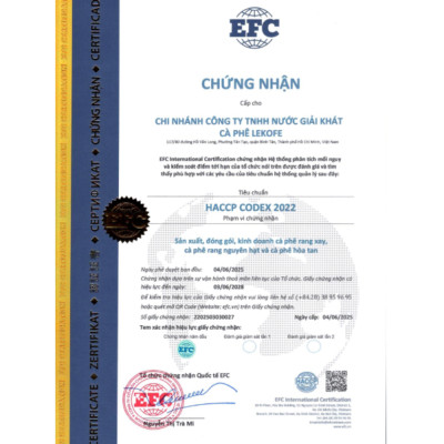 Cà phê nguyên hạt Đặc Biệt Lekofe 80% Robusta 20% Arabica Đắng đậm chua nhẹ Túi 1000gram