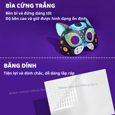 Đồ chơi DIY cho bé gái mặt nạ hóa trang động vật  Mideer 3D Animal Paper Masks