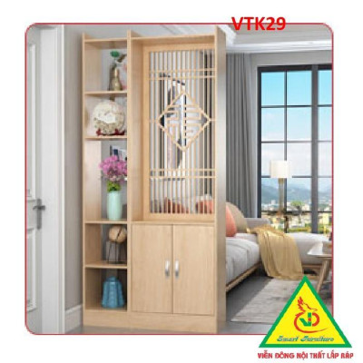 Tủ kệ trang trí kiêm vách ngăn phòng khách , nhà bếp VTK29 - Nội thất lắp ráp Viendong Adv