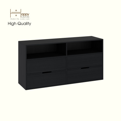 HAPPY FURNITURE , Tủ lưu trữ 4 ngăn kéo - LAYLA , THK_330 , 140cm x 40cm x 70cm DxRxC