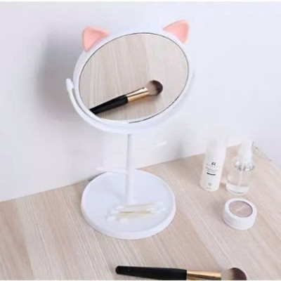 Gương trang điểm để bàn tai mèo dễ thương