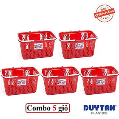 Combo 5 Giỏ Siêu Thị Duy Tân (45 x 28 x 25 cm) No.724