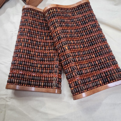 Gối Công Thái Học , Gối Gỗ Trắc Hạt - Kích thước 43cmx24cmx8cm/4cm ( video , hình thật )