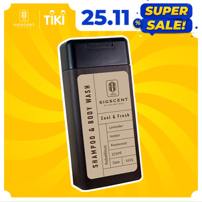 Sữa tắm dầu gội cho nam hương nước hoa 375ml Rebellious thương hiệu SIGSCENT