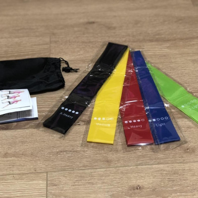 Bộ 5 Dây Đàn Hồi Tập Gym Yoga, Dây Kháng Lực, Dây Đàn Hồi Tập Thể Dục- Hàng Chính Hãng(tặng túi và giấy hướng dẫn)