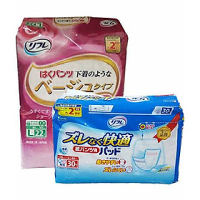 Combo Tã - Bỉm quần cho người già size L và miếng lót mỏng Livedo Nhật Bản