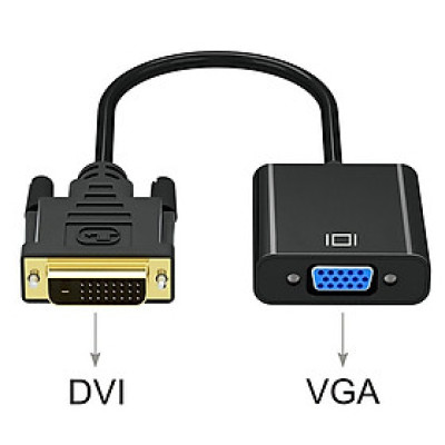 SOAIY Cáp Chuyển Đổi DVI 24+1 Sang VGA Full HD 1080P - Hàng Nhập Khẩu
