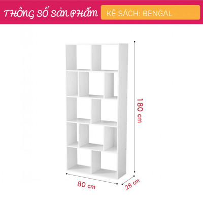 Kệ đỡ sách gỗ thiết kế đẹp SMLIFE Bengal