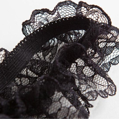 Quần lót nữ cạp ren đen xanh đính nơ trước gợi cảm 