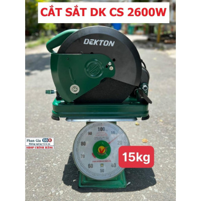 Máy cắt sắt DEKTON CS 2600W, Nặng 15KG, Mô tơ 100% Dây đồng, Bảo hành 12 tháng