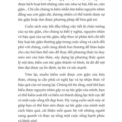 Tâm Lý Học Về Khắc Chế Cơn Giận - Đừng Để Cơn Giận Thay Đổi Con Người Bạn