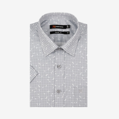 Áo sơ mi nam ngắn tay Khatoco A1MN468T2-CNIN669-2612-N