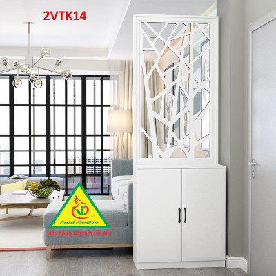 Tủ kệ trang trí kiêm vách ngăn phòng khách , nhà bếp 2VTK14 - Nội thất lắp ráp Viendong Adv