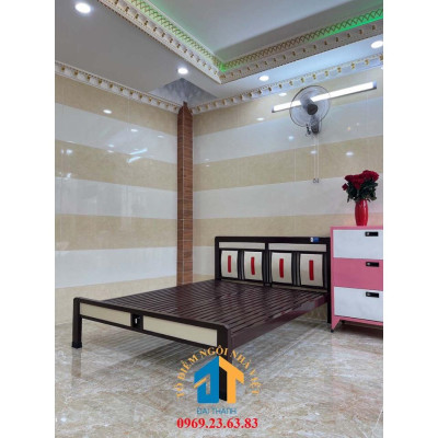 Giường sắt kiểu gỗ ĐẠI THÀNH nhiều kích thước 1mx2m đến 1m8x2m