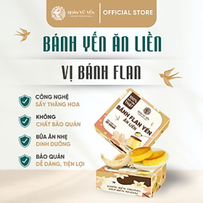 Bánh Flan Yến Sào Nguyên Chất Kết Hợp Trứng Gà Tươi, Sữa Tươi & Caramel – Mềm Mịn Tan Chảy, Béo Ngậy, Giòn Tan, Bổ Dưỡng, Không Chất Bảo Quản, Tốt Cho Tiêu Hóa & Trí Não