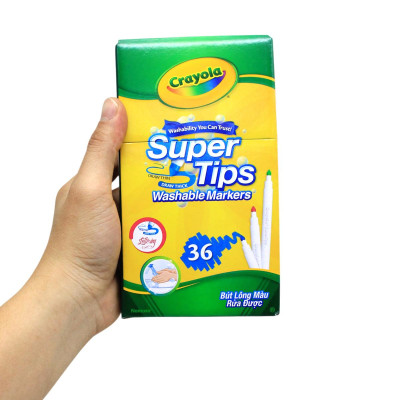 Hộp 36 Bút Lông Màu Rửa Được - Phiên Bản Mới Super Tips - Crayola 587506