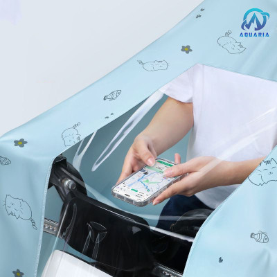 Áo Mưa Đơn Dày Dặn Kèm Kính Chống Gió Che Phủ Toàn Thân Không Thấm Nước Tiện Dụng Cho Nam Và Nữ