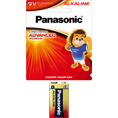 Vỉ Pin kiềm Panasonic Alkaline 9V 6LR61T/1B-V (1 viên/5 viên) - Hàng chính hãng