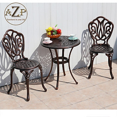 Bộ Bàn Ghế 60cm Sân Vườn Ngoài Trời Outdoor Ban Công (100% Nhôm Đúc) Hàng Nhập Khẩu 100%.