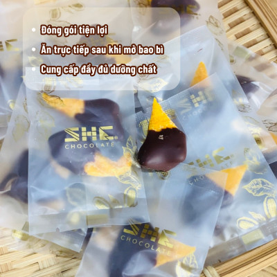 Xoài nhúng Socola - Túi 500g - SHE Chocolate - Đa dạng vị giác, tốt cho sức khỏe, bổ sung năng lượng. Quà tặng người thân, dịp lễ, thích hợp ăn vặt
