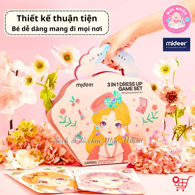 Bộ trang điểm thiết kế thời trang tổng hợp Mideer 3 trong 1 - Princess Fantasy Makeup - Dành cho bé gái từ 3 tuổi
