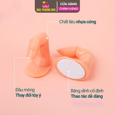 Ngón Tay Giả Làm Nail, Nhựa Cứng Màu Da Chân Thực, 10 Cỡ Móng Đa Dạng, Tập Vẽ Gel Đắp Móng Siêu Linh Hoạt Cho Người Mới silicon