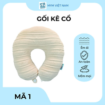 Gối Kê Cổ Chữ U MYM Chất Liệu Vải Nhung Dệt Sọc Mềm Mại, Chính Hãng, An Toàn Cho Cho Dân Văn Phòng, Lái Xe, Du Lịch