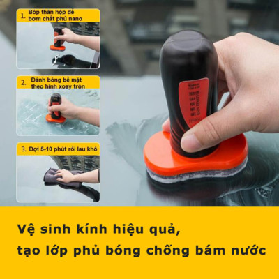 Chai phủ nano chống nước kính ô tô - Chống nước bề mặt kính cận, mũ bảo hiểm 100ML - Hàng nhập khẩu