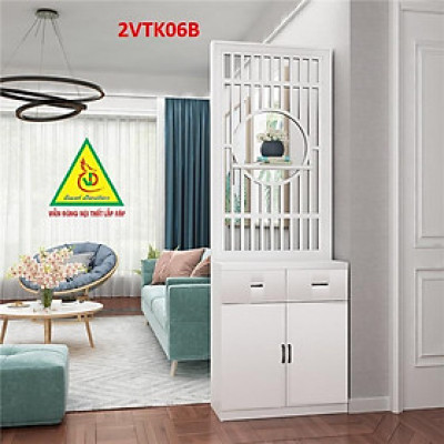 Tủ kệ trang trí kiêm vách ngăn phòng khách , nhà bếp 2VTK06 - Nội thất lắp ráp Viendong Adv