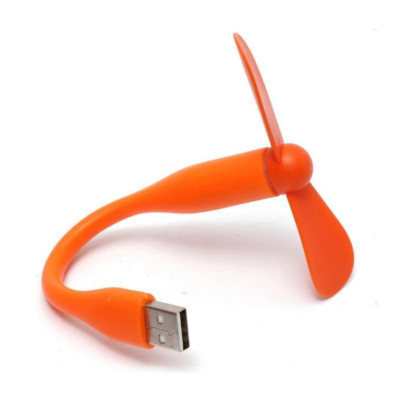 Quạt mini cổng usb thân uốn dẻo 2 cánh tháo rời linh hoạt làm mát cho laptop, máy tính, power bank, pc hàng nhập khẩu