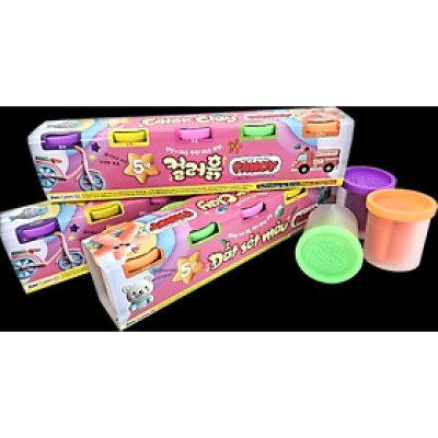 Bộ đồ chơi bột nặn màu sắc Pandy loại 5 màu thương hiệu Hàn Quốc