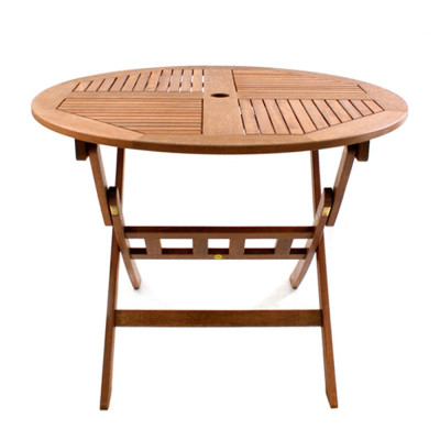 Bàn Xếp Tròn Punai IBIE NT4002 (100 x 100 x 72 cm) - Nâu