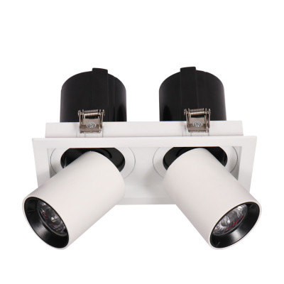 Đèn LED âm trần đôi chỉnh hướng chiếu điểm ENA mẫu DCG 10W 14W 20W 24W dễ dàng điều chỉnh góc chiếu sáng