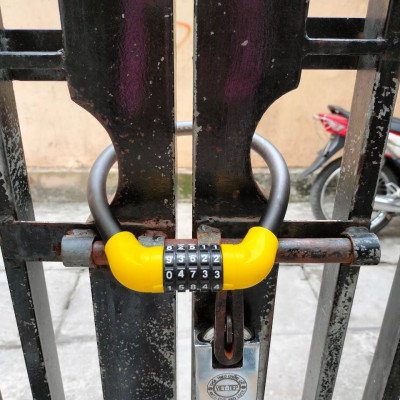 Khóa dây 5 số chống trộm xe đạp, máy, khóa cổng, cửa kính cực chắc chắn loại to