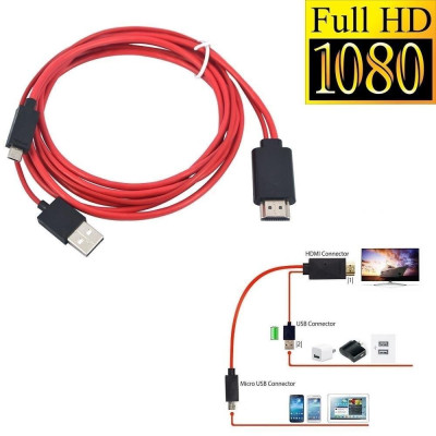 Cáp chuyển tín hiệu từ điện thoại lên tivi HDMI MHL 5 Pin