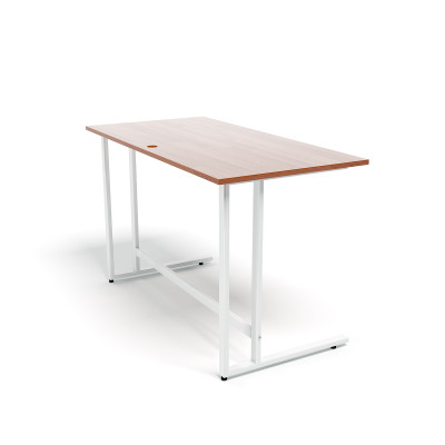 Bàn IBIE Rec-U Chân Trắng - Màu Cánh Gián