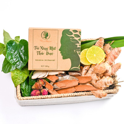 Bộ xông hơi thải độc, tái tạo da cơ bản Wonmom ( 1 Hộp xông mặt + 1 Scrub nghệ tẩy mặt )