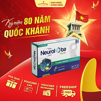 Viên uống Neuroloba Forte hỗ trợ cải thiện tuần hoàn máu não tăng cường trí nhớ (30 viên) - Nutramed